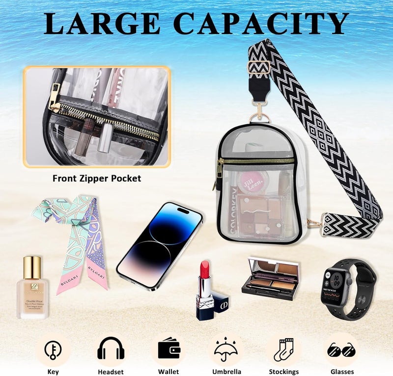 MOVOYEE Clear Bag for Stadium Events Approved Concert Travel Outdoors See Through Sports Fan Handbags&Purses - Image 4